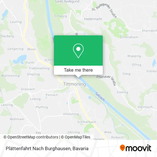 Карта Plättenfahrt Nach Burghausen