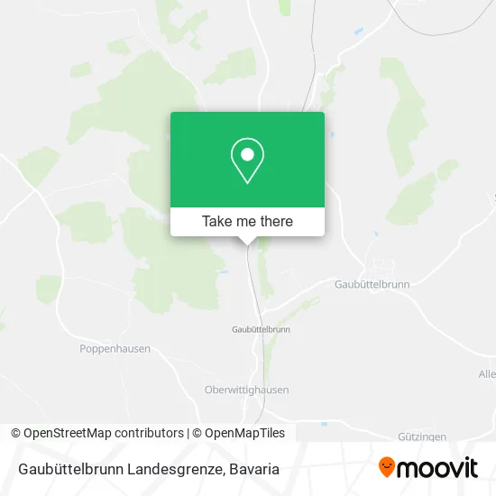 Карта Gaubüttelbrunn Landesgrenze