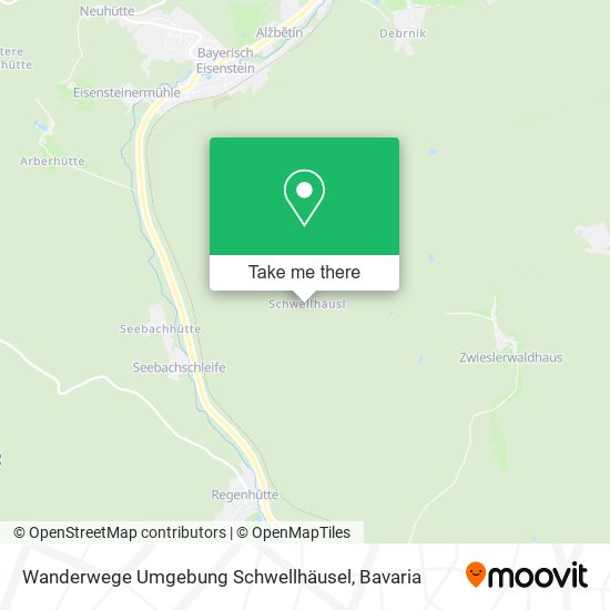 Wanderwege Umgebung Schwellhäusel map