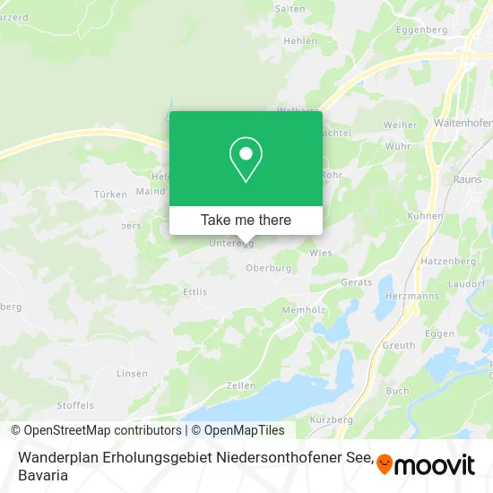 Карта Wanderplan Erholungsgebiet Niedersonthofener See