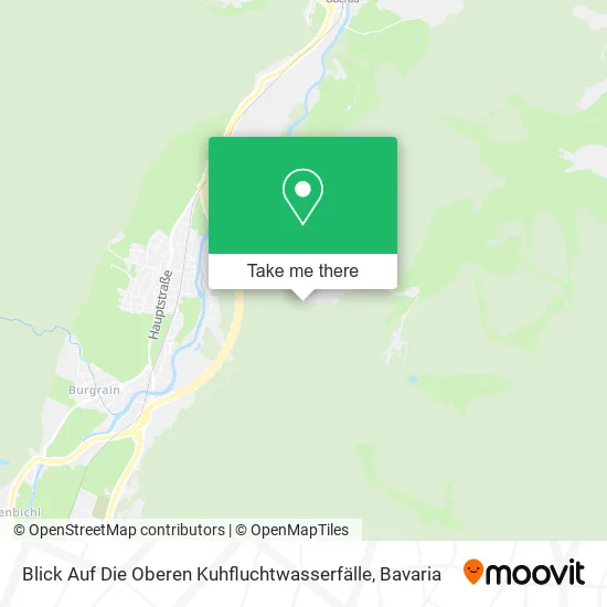 Карта Blick Auf Die Oberen Kuhfluchtwasserfälle