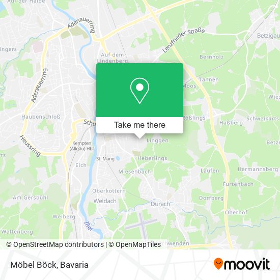 Карта Möbel Böck