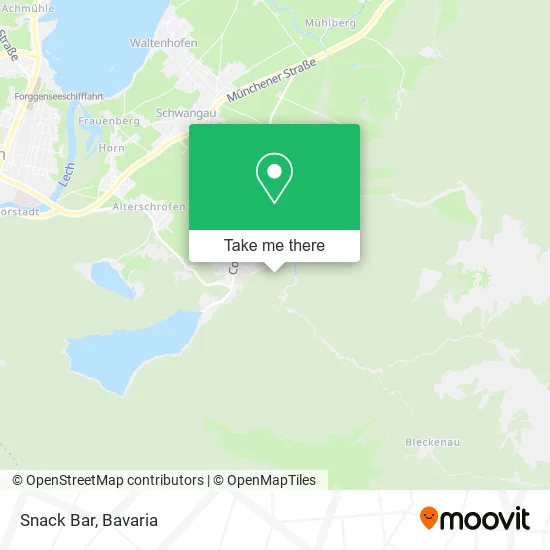 Карта Snack Bar