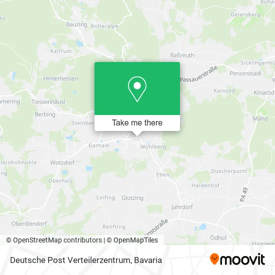 Deutsche Post Verteilerzentrum map