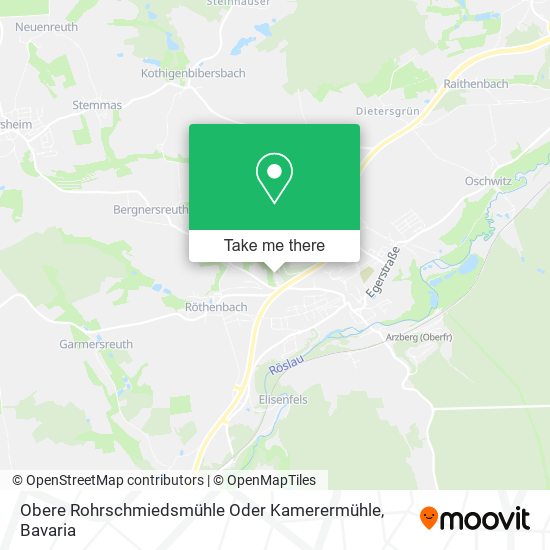 Obere Rohrschmiedsmühle Oder Kamerermühle map