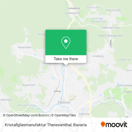 Карта Kristallglasmanufaktur Theresienthal