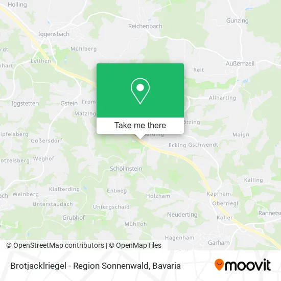 Карта Brotjacklriegel - Region Sonnenwald