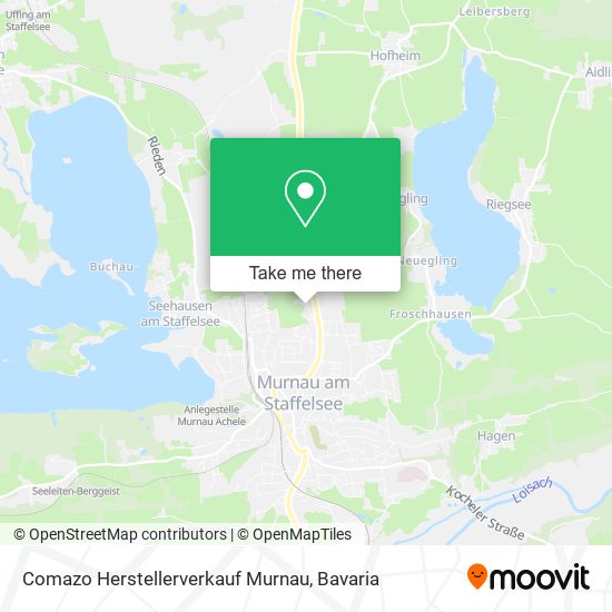 Comazo Herstellerverkauf Murnau map