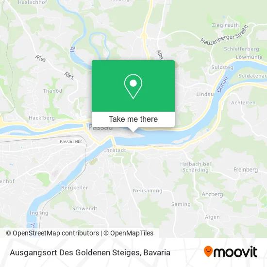 Карта Ausgangsort Des Goldenen Steiges