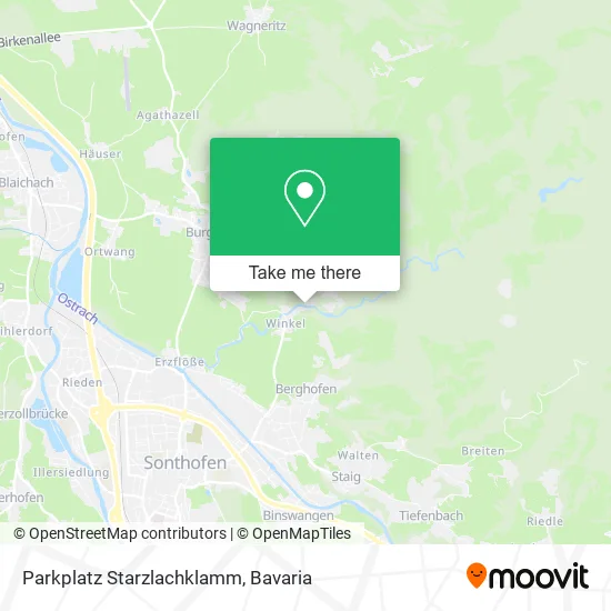 Карта Parkplatz Starzlachklamm
