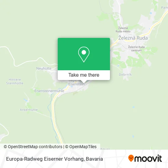 Карта Europa-Radweg Eiserner Vorhang