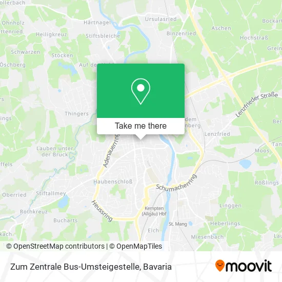 Карта Zum Zentrale Bus-Umsteigestelle