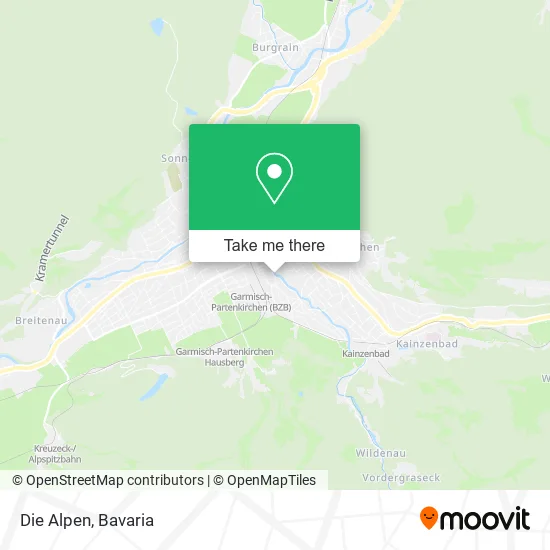 Карта Die Alpen