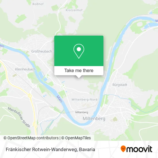 Карта Fränkischer Rotwein-Wanderweg