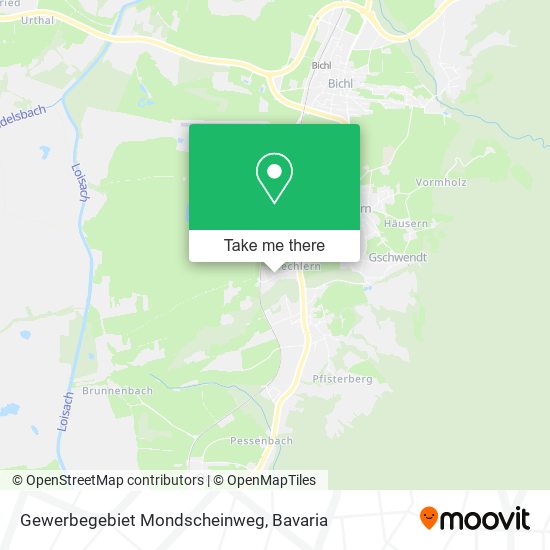 Gewerbegebiet Mondscheinweg map