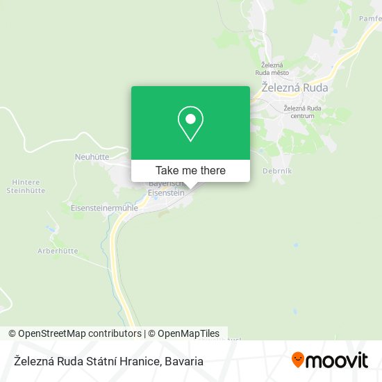 Železná Ruda Státní Hranice map