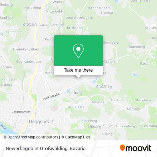 Карта Gewerbegebiet Großwalding