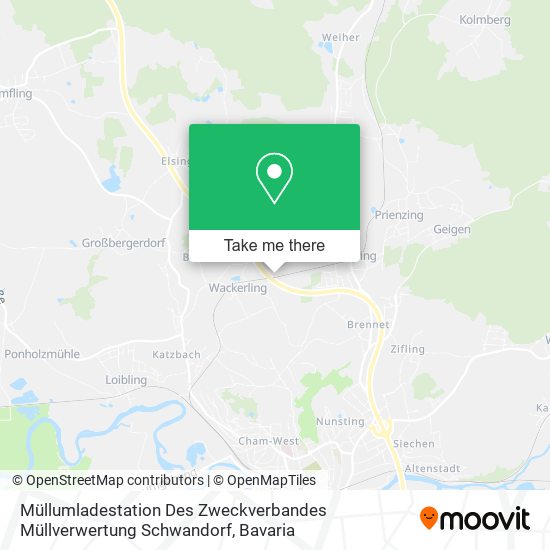 Müllumladestation Des Zweckverbandes Müllverwertung Schwandorf map