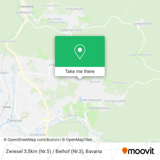 Карта Zwiesel 3,5km (Nr.5) / Beihof (Nr.3)
