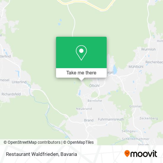 Restaurant Waldfrieden map