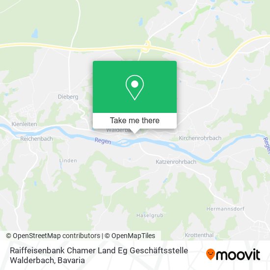 Raiffeisenbank Chamer Land Eg Geschäftsstelle Walderbach map