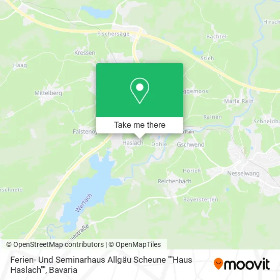 Карта Ferien- Und Seminarhaus Allgäu Scheune ""Haus Haslach""
