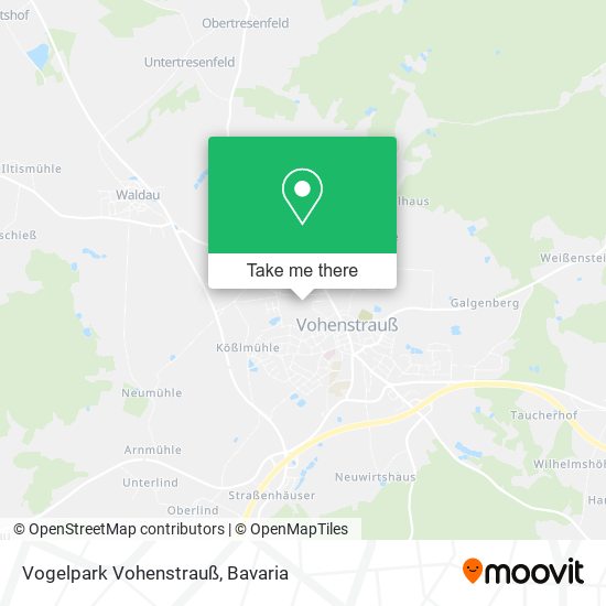 Vogelpark Vohenstrauß map