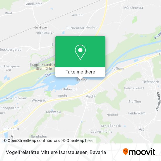 Карта Vogelfreistätte Mittlere Isarstauseen