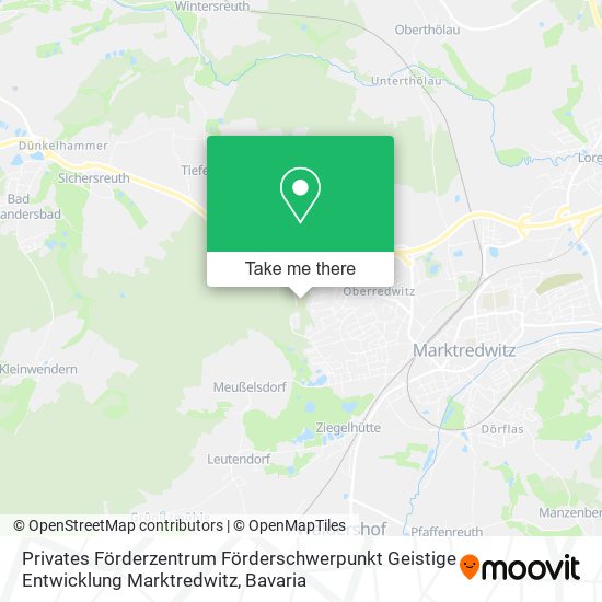 Privates Förderzentrum Förderschwerpunkt Geistige Entwicklung Marktredwitz map