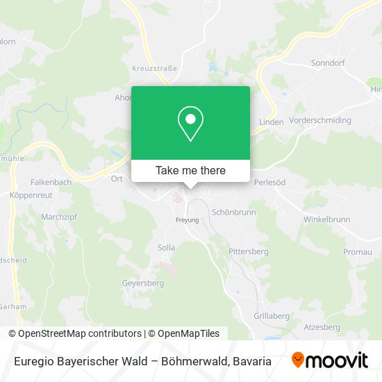 Euregio Bayerischer Wald – Böhmerwald map