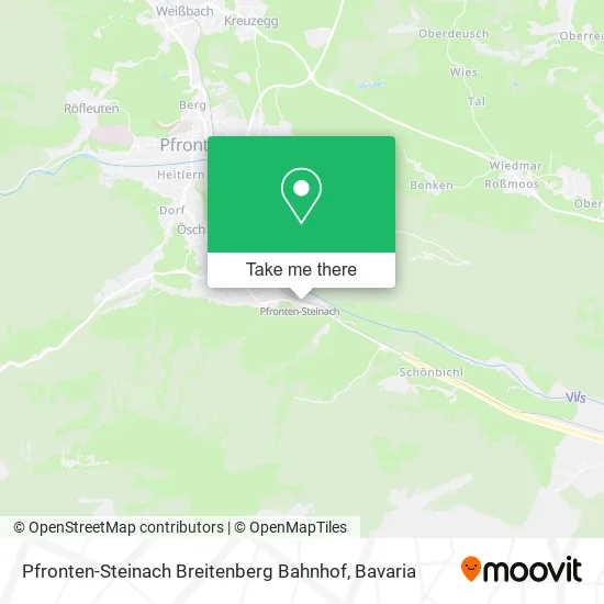 Карта Pfronten-Steinach Breitenberg Bahnhof