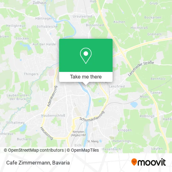 Карта Cafe Zimmermann