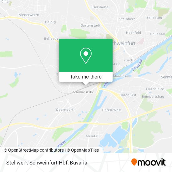 Карта Stellwerk Schweinfurt Hbf
