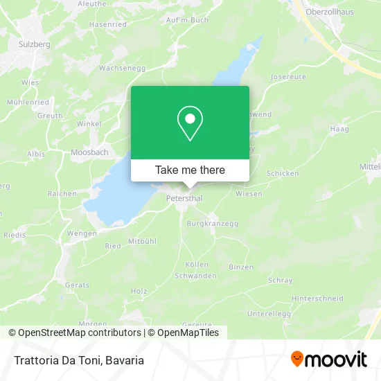 Карта Trattoria Da Toni