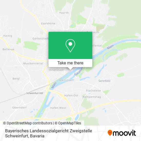 Карта Bayerisches Landessozialgericht Zweigstelle Schweinfurt