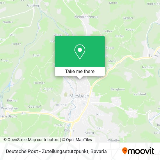 Deutsche Post - Zuteilungsstützpunkt map