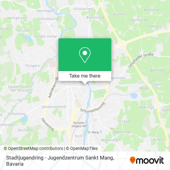 Stadtjugendring - Jugendzentrum Sankt Mang map