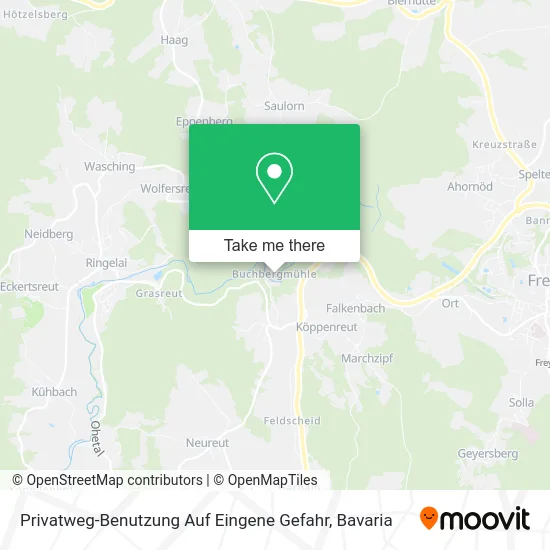 Карта Privatweg-Benutzung Auf Eingene Gefahr