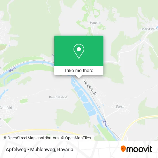 Карта Apfelweg - Mühlenweg