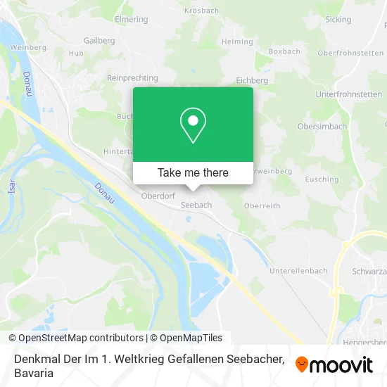 Карта Denkmal Der Im 1. Weltkrieg Gefallenen Seebacher