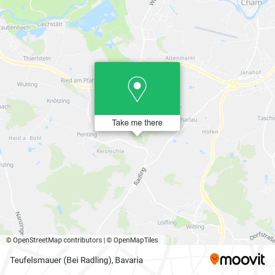 Карта Teufelsmauer (Bei Radling)