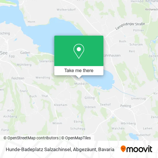 Карта Hunde-Badeplatz Salzachinsel, Abgezäunt