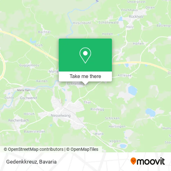 Карта Gedenkkreuz