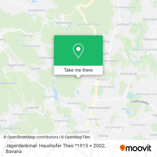 Карта Jägerdenkmal- Haushofer Theo *1915 + 2002