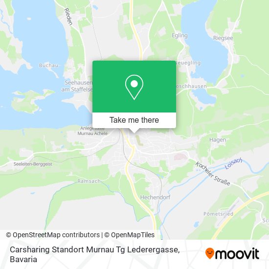 Карта Carsharing Standort Murnau Tg Lederergasse