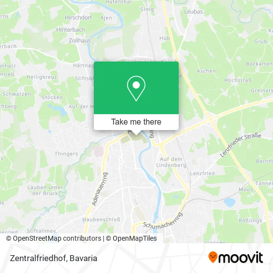 Карта Zentralfriedhof