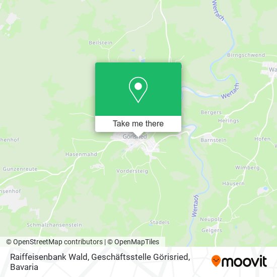 Raiffeisenbank Wald, Geschäftsstelle Görisried map