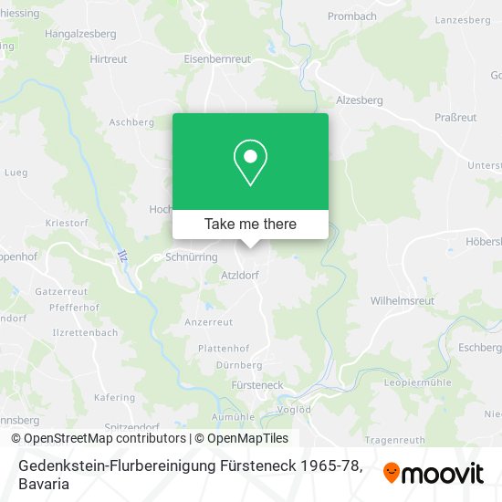 Карта Gedenkstein-Flurbereinigung Fürsteneck 1965-78