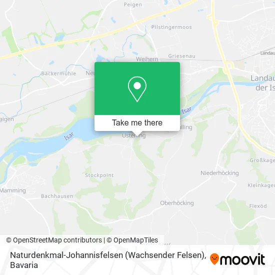 Карта Naturdenkmal-Johannisfelsen (Wachsender Felsen)