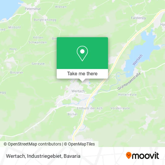 Карта Wertach, Industriegebiet